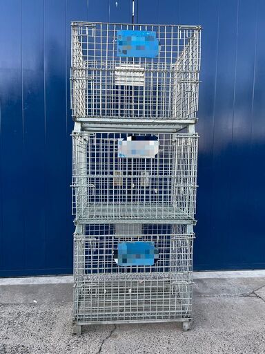 中古メッシュパレット・パレティーナ(かご)   会社・倉庫・工事・建設現場 物置き　部品収納