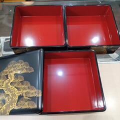★木製漆器　重箱　本うるし　天然木　沈金細工　【店頭販売のみ】の画像