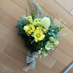 お花　ブーケ　シルバーグリーンブーケ　造花