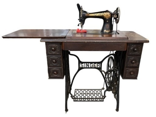 NO.1201【傷汚れ多め】SINGER シンガー 足踏みミシン ミシン台 アンティーク 中古 ジャンク品