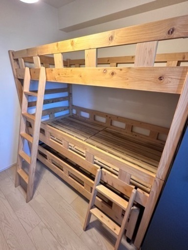 国産ひのき三段ベッド