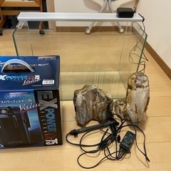 フレームレス水槽（60センチ）セット