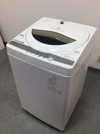 （3/25受渡済）JT8167【TOSHIBA/東芝 5.0㎏洗濯機】美品 2021年製 AW-5G9-W 家電 洗濯 簡易乾燥付