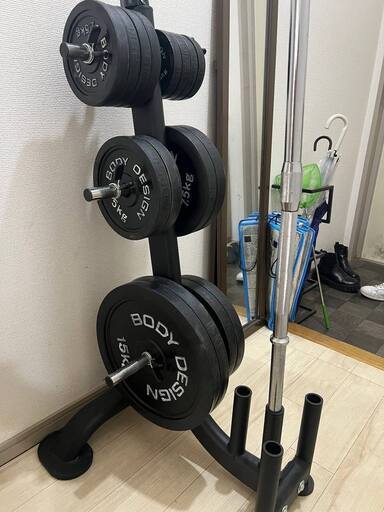バーベルセット 100kg ＋ バーベルラック一式