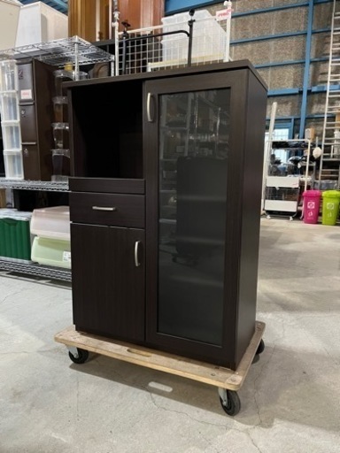 ✨️美品!!✨️ 激安キッチン収納!! ニトリ コパンT ダークブラウン レンジボード 食器棚