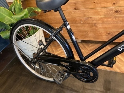 取引き中【チェーン新品！】6段変速　27インチ自転車　マットブラック