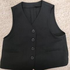 黒スーツ　100サイズ　黒フォーマルベスト＆パンツの画像