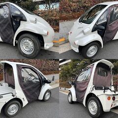 ☆超小型EV《 TOYOTAコムス B-COM 》デッキ仕様「走行少7,071km」キャンバスドア 取説 充電コード パール☆東京都大田区【下取OK】の画像