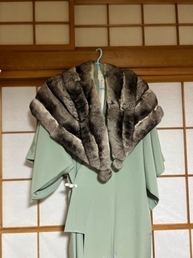チンチラ　グレー　ショール