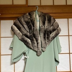 チンチラ　グレー　ショールの画像
