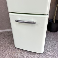 ☑︎ご成約済み🤝 レトロなお洒落2ドア冷蔵庫 149L✨ 2021年製⭕️ ミントグリーン🌱の画像
