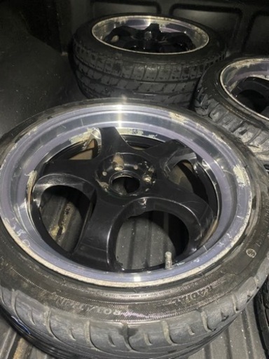ステルスレーシング？17インチ　4穴100 7.5J 4本