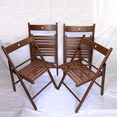 IKEA イケア FRÖSVI フロースヴィ 木製折りたたみ椅子 イス 4客