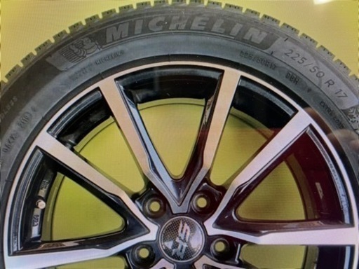 【取引完了です】タイヤホイールセット　スタッドレス225/50R17 ミシュラン　PCD 5穴114.3 +48