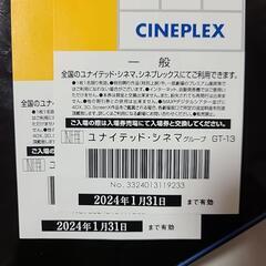 ユナイテッドシネマ　映画鑑賞券　ペアの画像