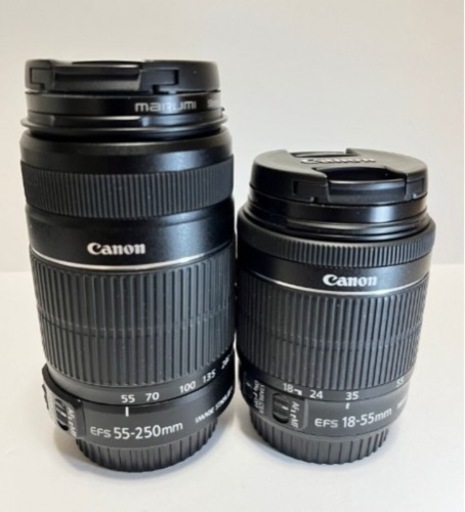 超美品！キャノン Canon EOS Kiss X7 EF-S18-55mm IS STM + EF-S 55-250mm IS II