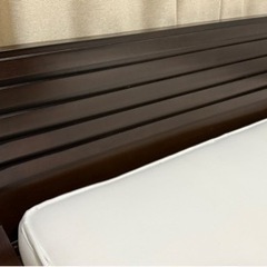 値下げしました:セミダブルベッド(a.flat製 定価11万円程度)& マットレス(無印良品)の画像