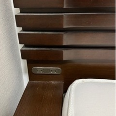 値下げしました:セミダブルベッド(a.flat製 定価11万円程度)& マットレス(無印良品)の画像