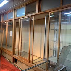 ショーケース用　ガラス障子　美品