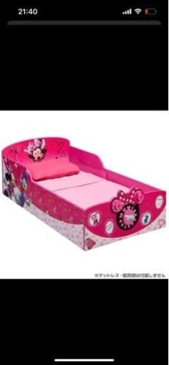 Deltaデルタ　ディズニーミニー キッズ　子供　ベッド　木製