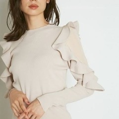 SNIDEL フリル切り替えニット