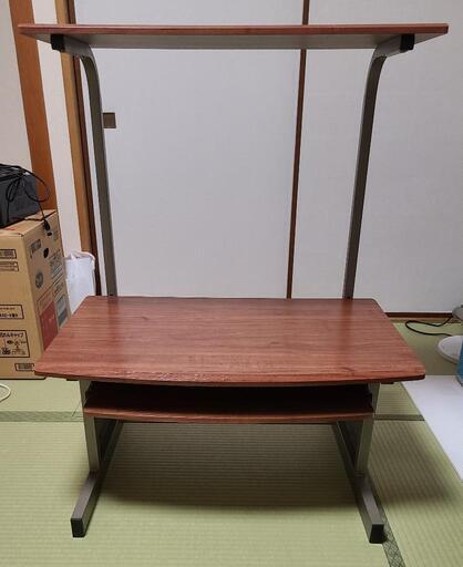 パソコンデスク　ブラウン