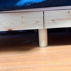 1/31まで！！シングルベッド(ベッドフレーム、マットレス、布団、IKEAカバー付き)の画像