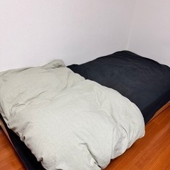 1/31まで！！シングルベッド(ベッドフレーム、マットレス、布団...