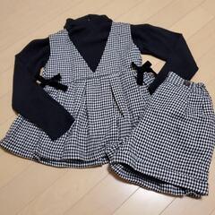 130cm　プティマイン　セットアップ　カットソー　ショートパンツ