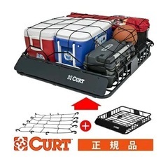 CURT(カート)製ルーフバスケットラック 18115 + カーゴネット 18200の画像