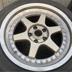 Black Racing 17インチ 9J+18 4本 3ピース GT-Rサイズ ブラックレーシングの画像