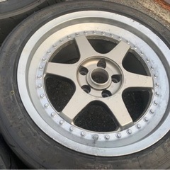 Black Racing 17インチ 9J+18 4本 3ピース GT-Rサイズ ブラックレーシングの画像