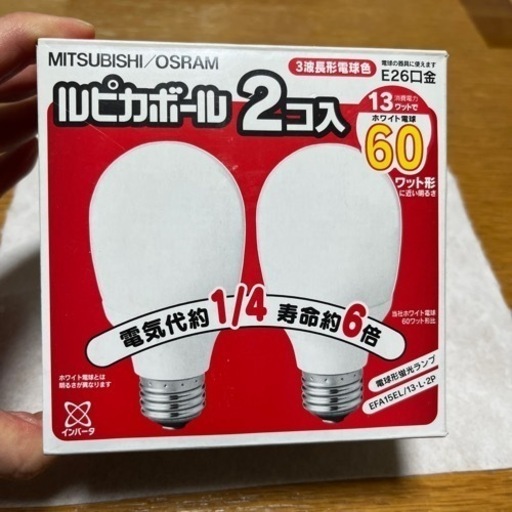 ④ルピカボール　電球型蛍光灯2個セット
