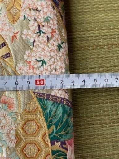 ◎お値下げしました‼️ 【断捨離中】 早い者勝ち‼️　逸品 純金箔 正絹 帯 木箱付 検 着物女性和服振袖袋帯名古屋帯和装小物帯金彩 