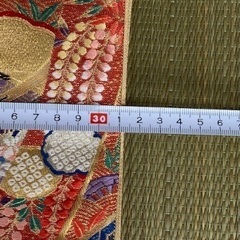 ◎お値下げしました‼️ 【断捨離中】 早い者勝ち‼️　逸品 純金箔 正絹 帯 木箱付 検 着物女性和服振袖袋帯名古屋帯和装小物帯金彩 の画像