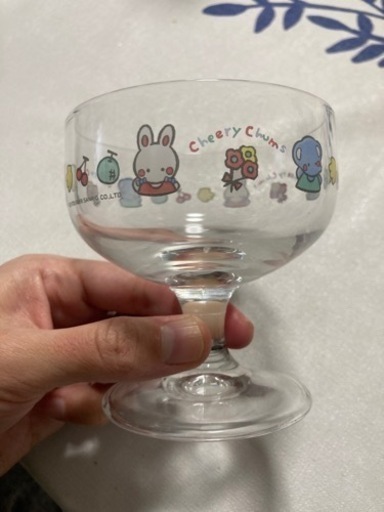 ※短期掲載　レトロ　cheery chums チアリーチャム の デザートグラス