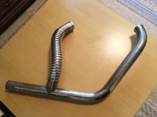 ハーレー2in1蛇腹エキゾーストマフラー◆エボ50'sエグゾーストジャバラEVO