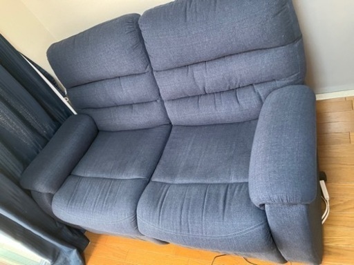 値下げ！ニトリ リクライニングソファ 2人掛け 電動 チェア 美品 希望者カバー有り