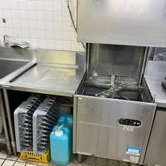 業務用食洗機　クリーンテーブル付き