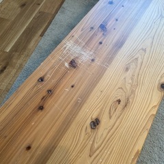 一枚板のテレビラックの画像