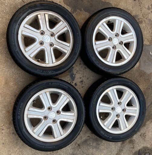 スズキ　エブリイ　PZターボに履いていました。 165/60R14タイヤ純正アルミホイール４本セット