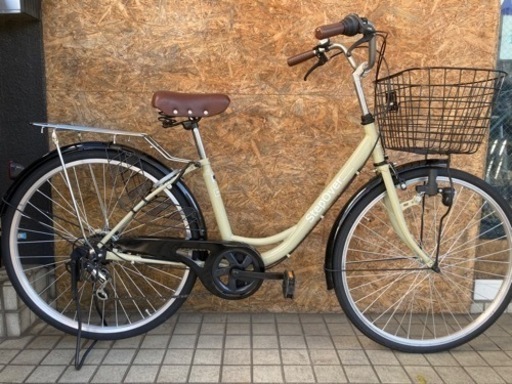 Miシティサイクル クリーム色 バスケット付き 直接引き取りも可能 楽天市場】5日最大1800円OFFクーポンあり&最大100%Pバック抽選