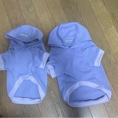 値下げ❗️犬服　パステルカラー　紫　小型犬　ミニピン　フード付き...