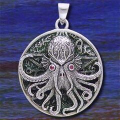 MS Great Cthulhu Silver Pendant