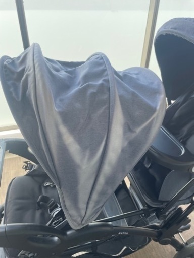 2人乗りベビーカー 2人でゴーDX 専用レインカバー付き