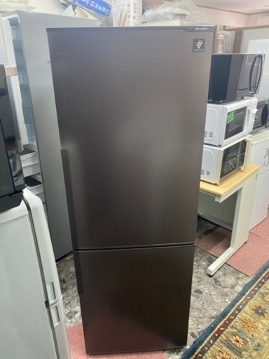 北九州市内配送無料　保証付き　シャープ SHARP SJ-PD27Y-T [冷蔵庫 （270L・右開き） 2ドア ブラウン]