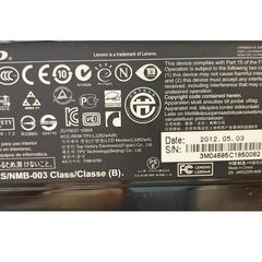 モニター　LENOVO　電源コード付きの画像