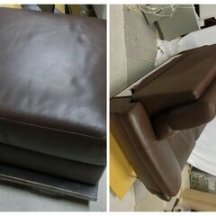 ニトリ 本革 オットマン付き 2シーター2P ソファ 2SEAT SOFA A16 LEATHER リビングの画像
