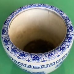 大阪⭐️エコマックス♻️「S164」 瀬戸火鉢 手あぶり火鉢 祝い柄 アンティーク メダカ 金魚鉢 囲炉裏の画像