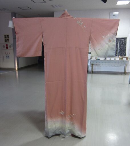 付下（桃色）　和服　着物【J560123-118】